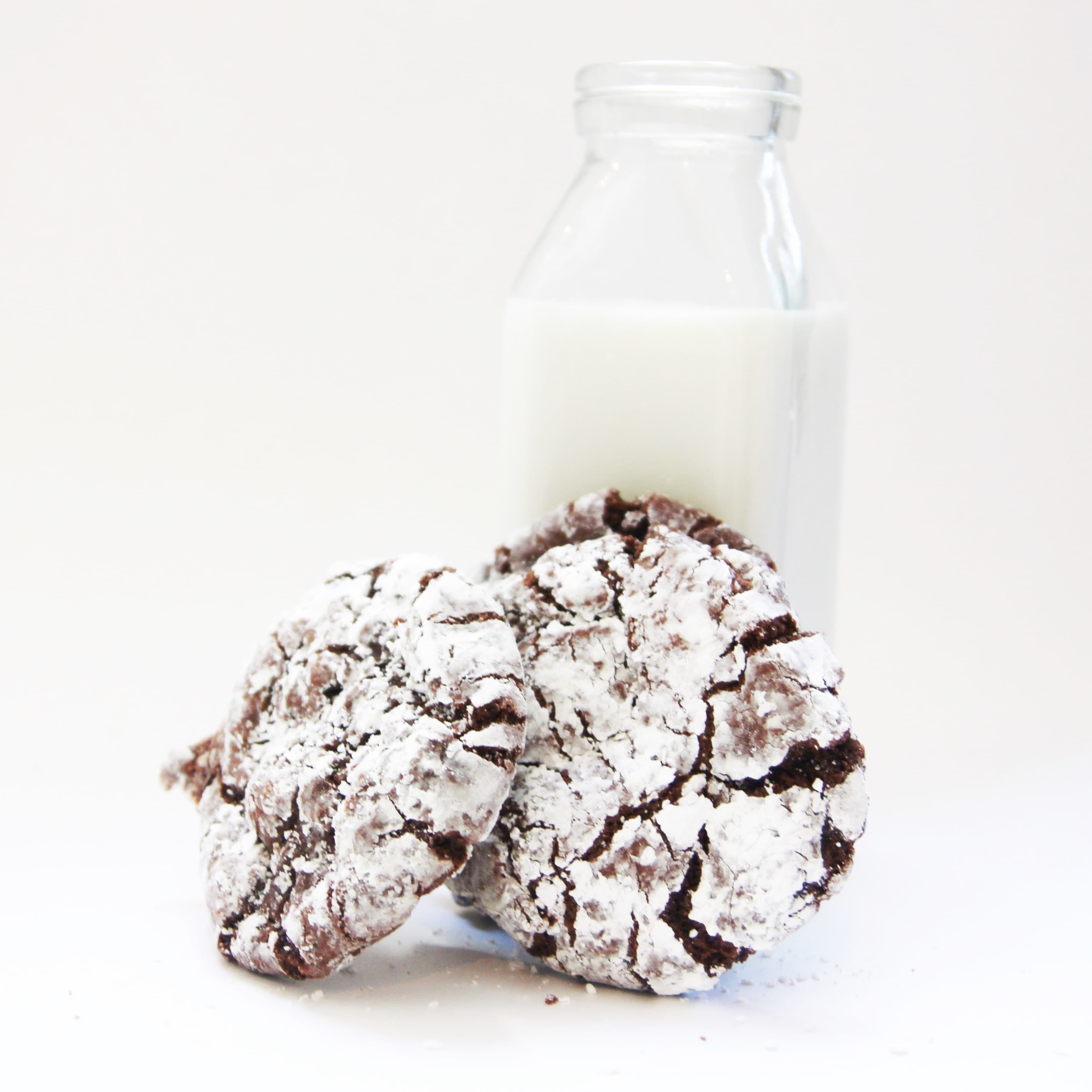 Chocolate fudge cookies paired with cold milk - name a better combo!